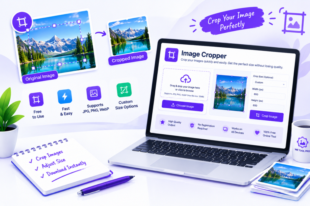 Modern Image Cropper Tool Workspace