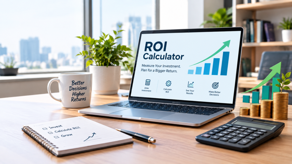 ROI calculator showing investment returns and profit